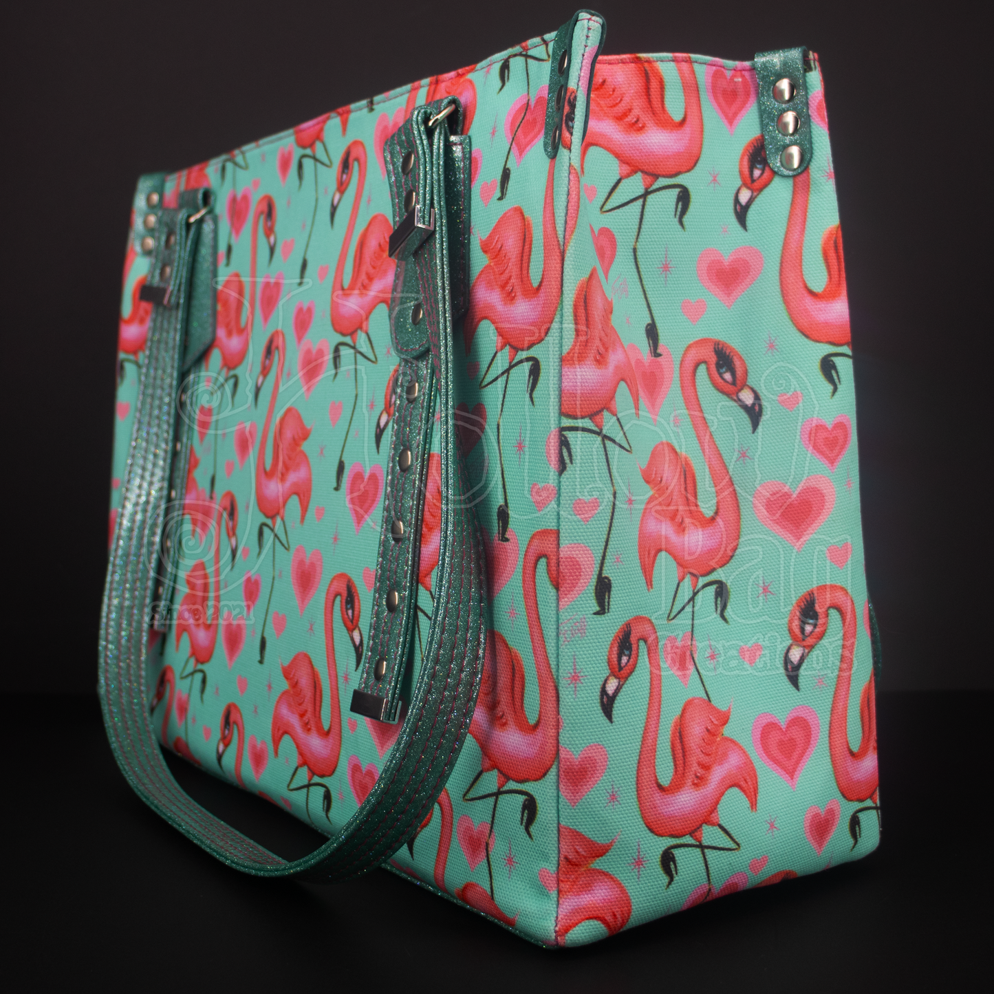 Temper Tote - Pink Flamingos