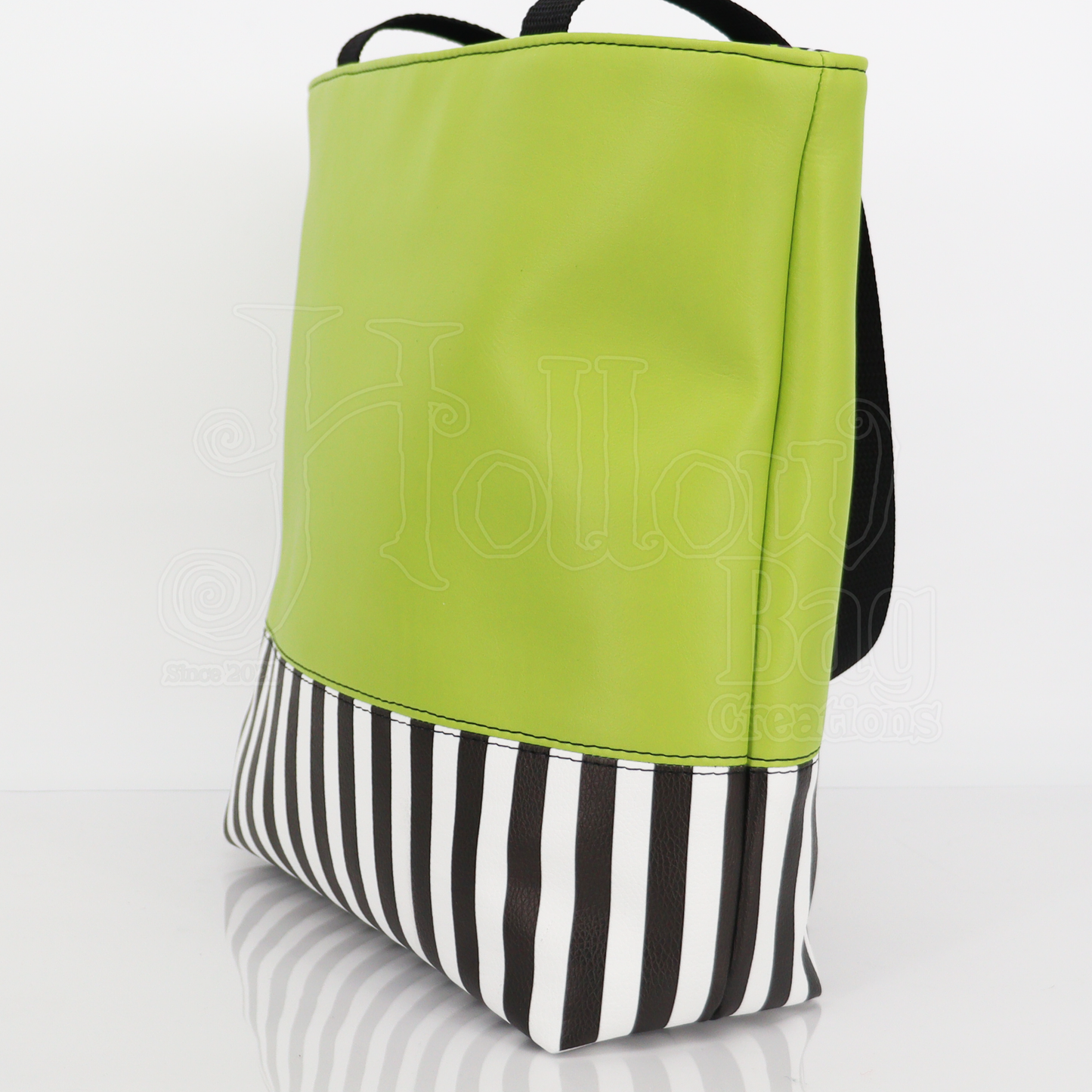 SM Tote - BJ Danger Noodles Green & Striped