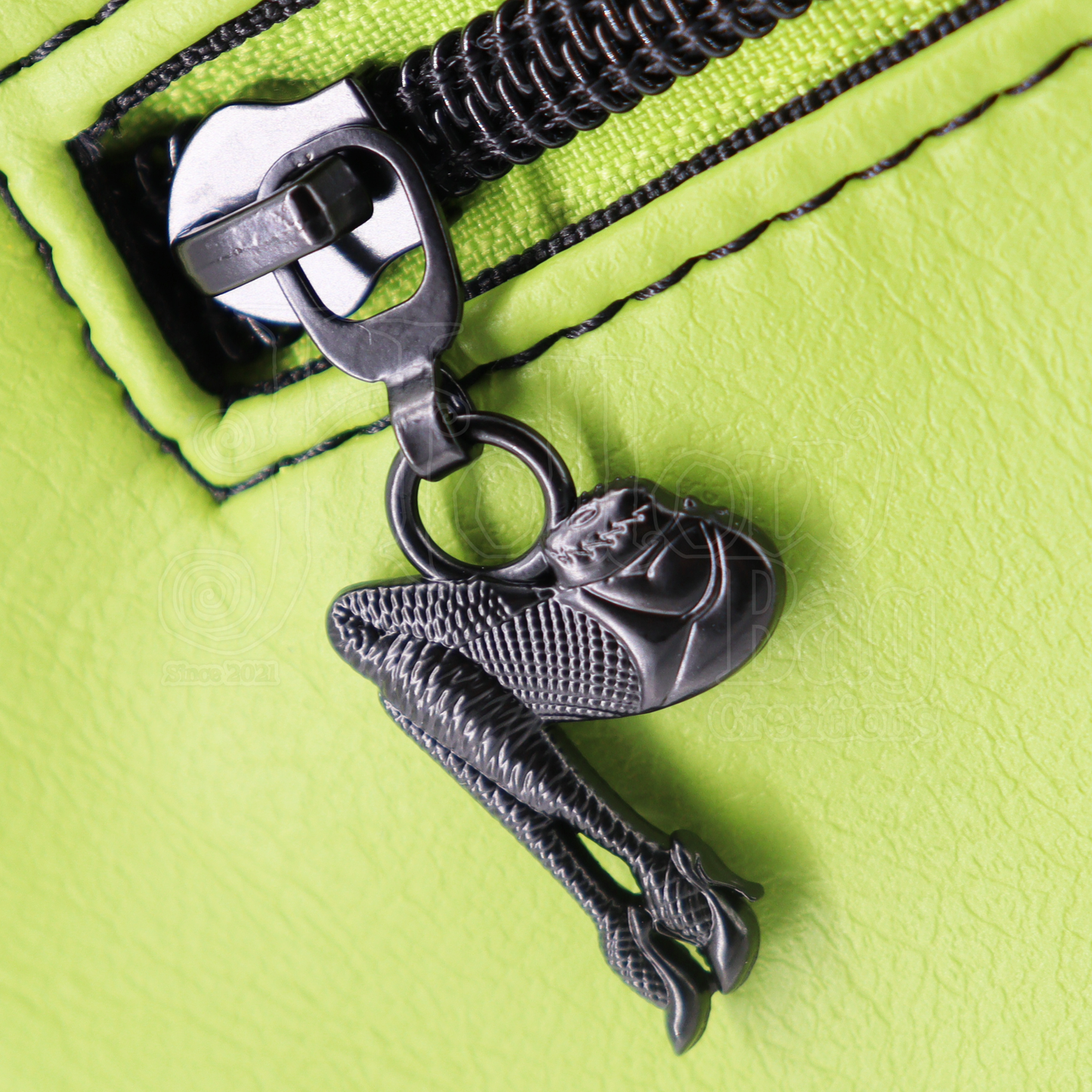 SM Tote - BJ Danger Noodles Green & Striped
