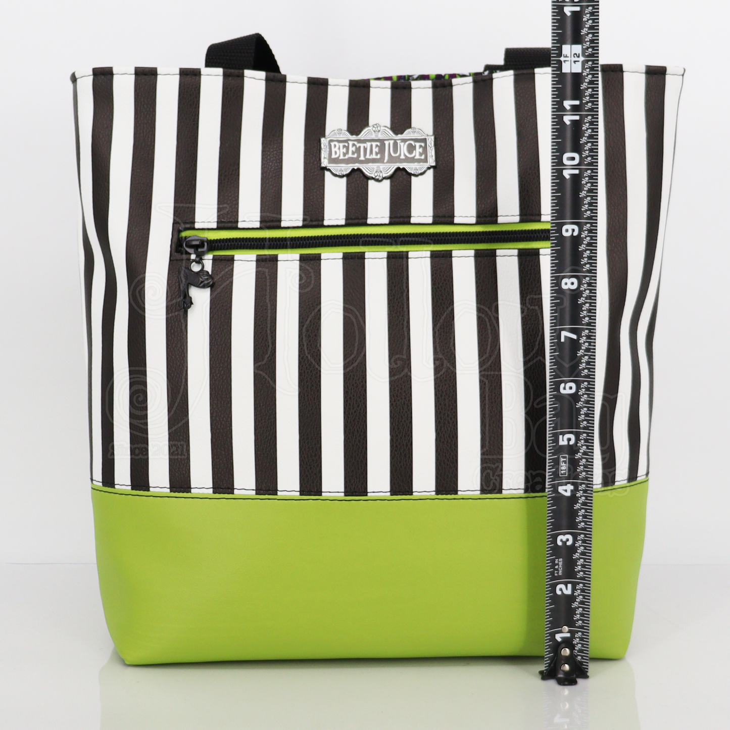 SM Tote - BJ Danger Noodles Striped & Green
