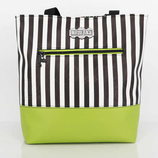 SM Tote - BJ Danger Noodles Striped & Green