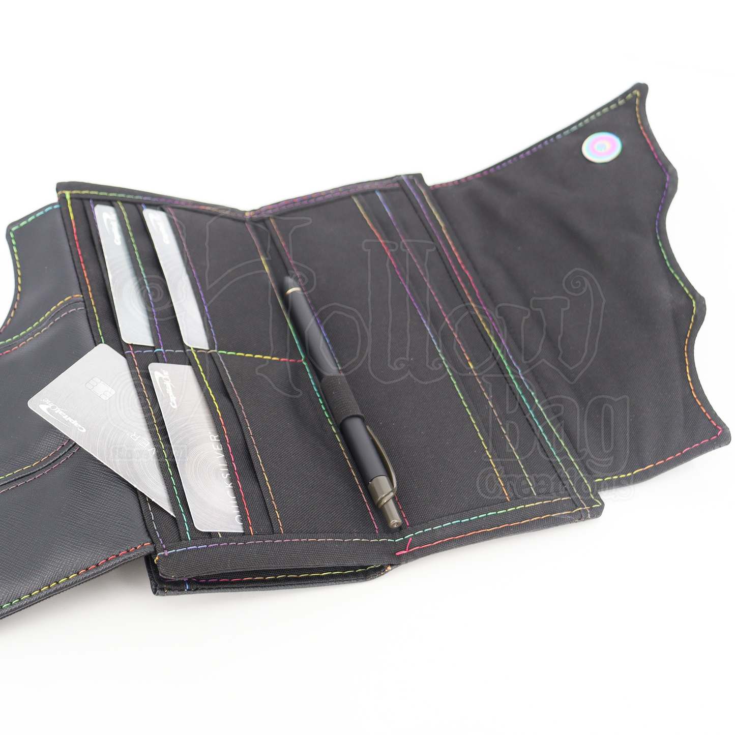 Bat Company Wallet - Black & Rainbow