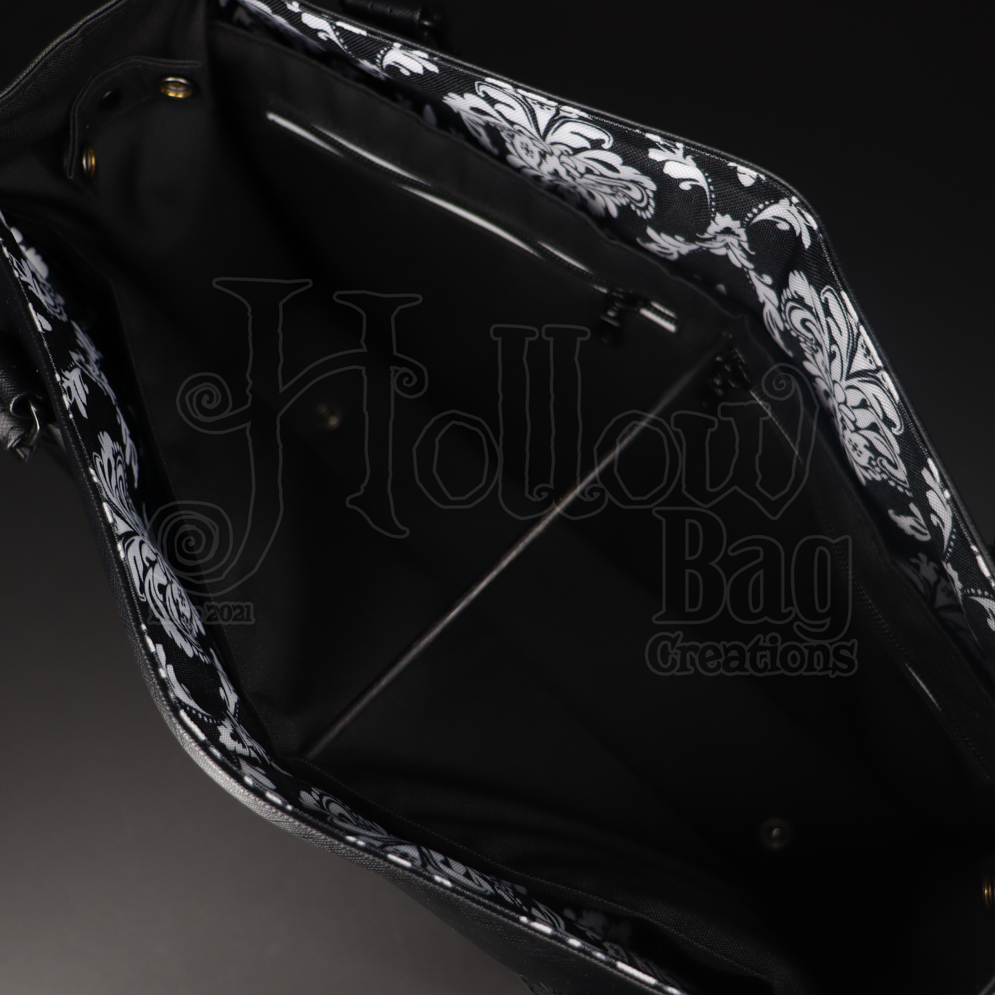 Temper Tote - B&W Damask