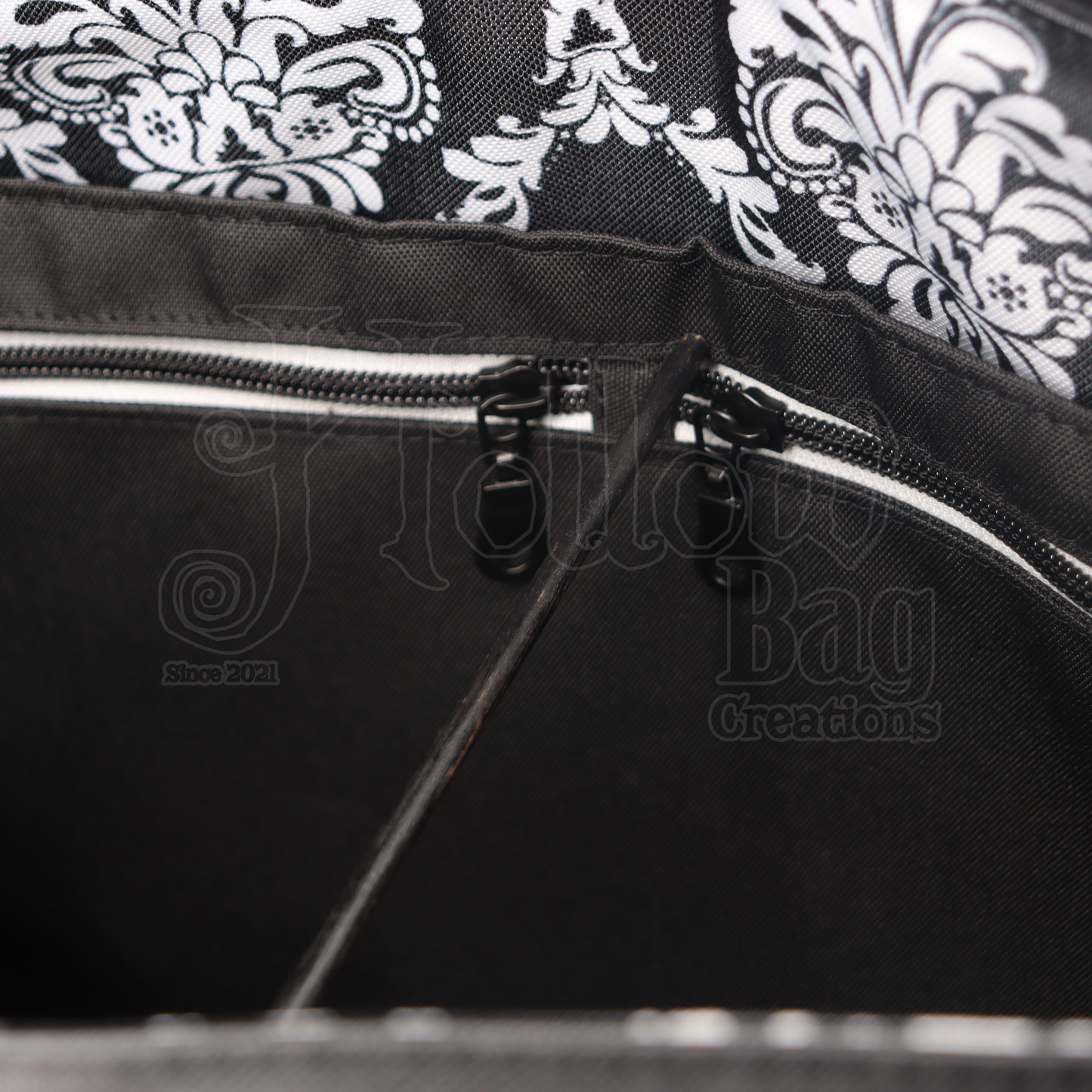 Temper Tote - B&W Damask