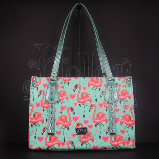 Temper Tote - Pink Flamingos
