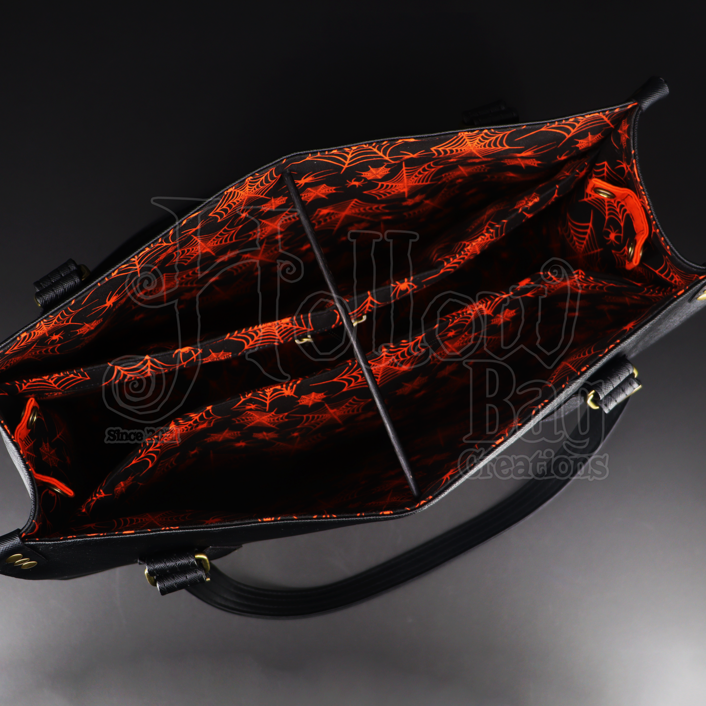 Temper Tote - Spiders & Webs Orange
