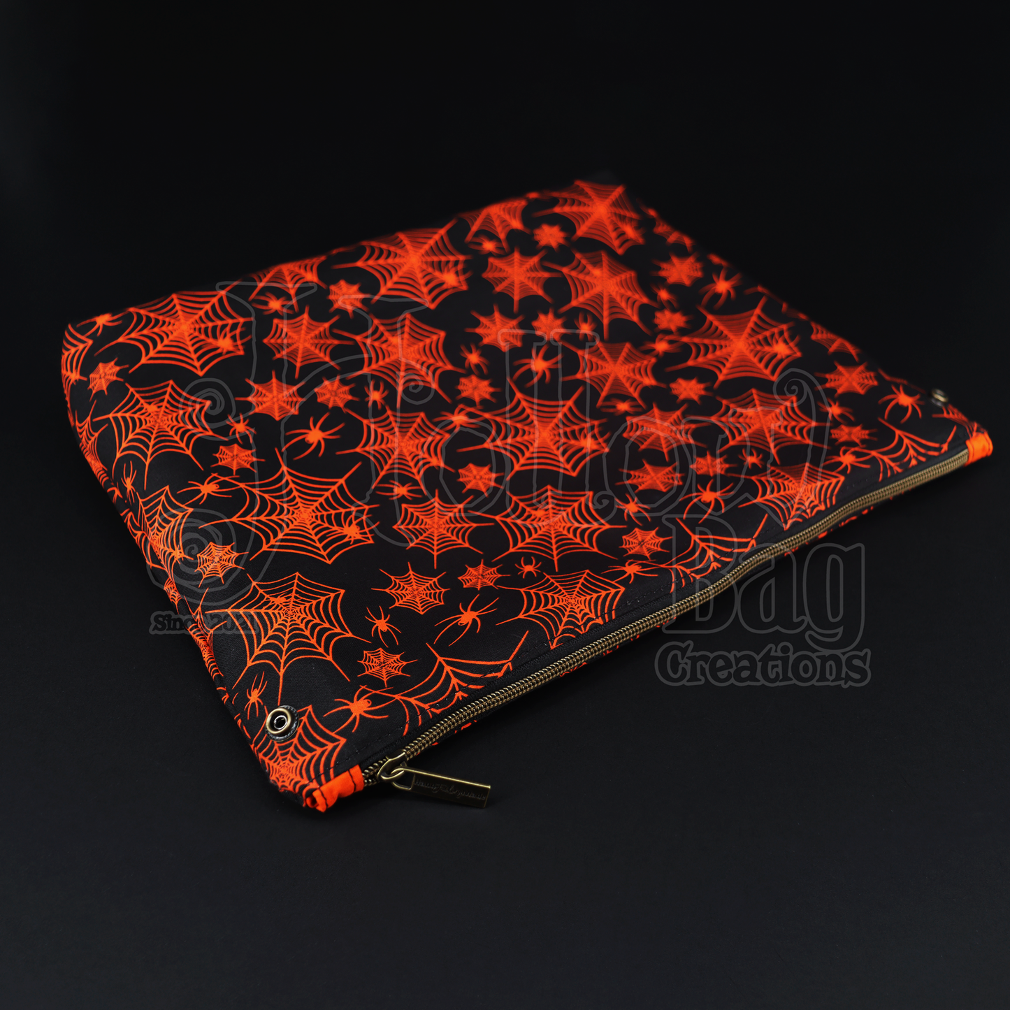 Temper Tote - Spiders & Webs Orange
