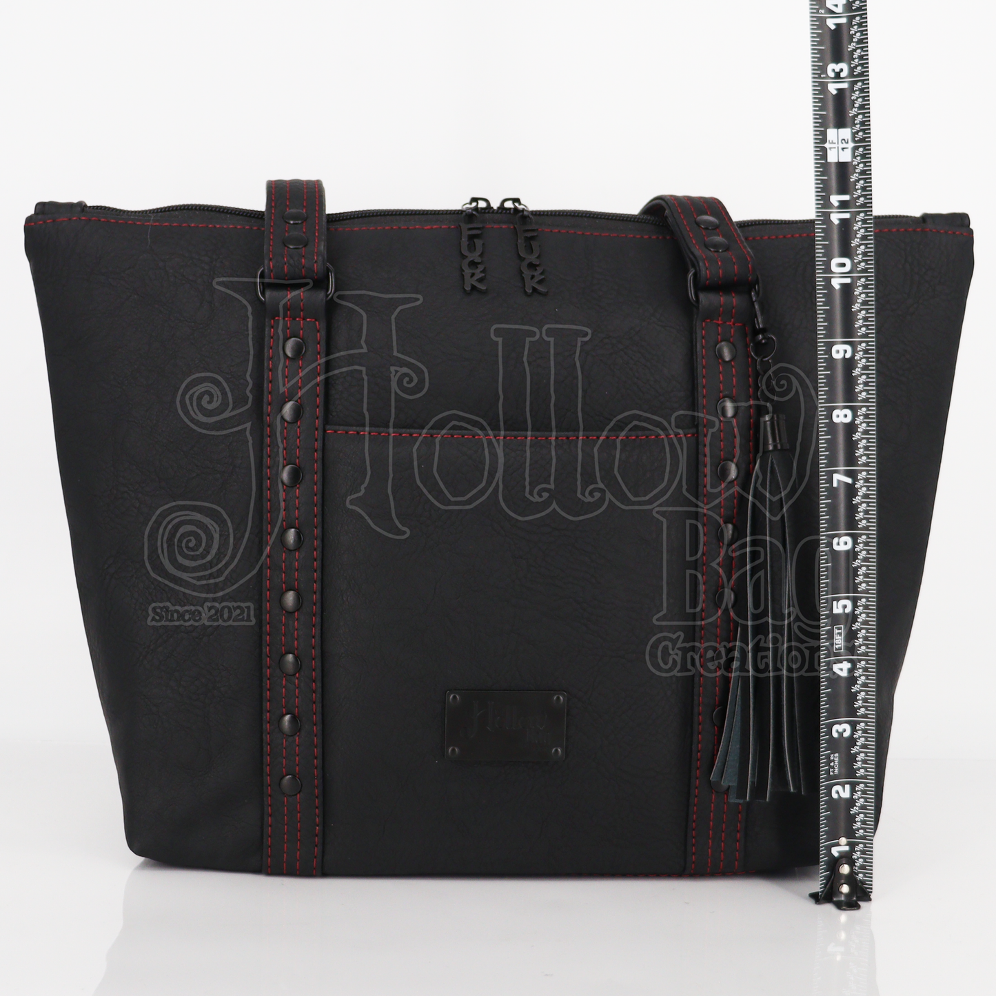 Lauren Tote - Black w/Red