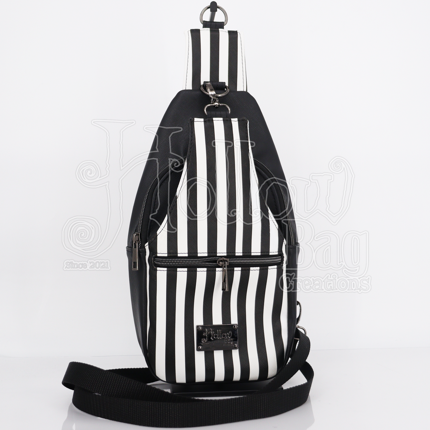 Sling Bag - B&W Stripes