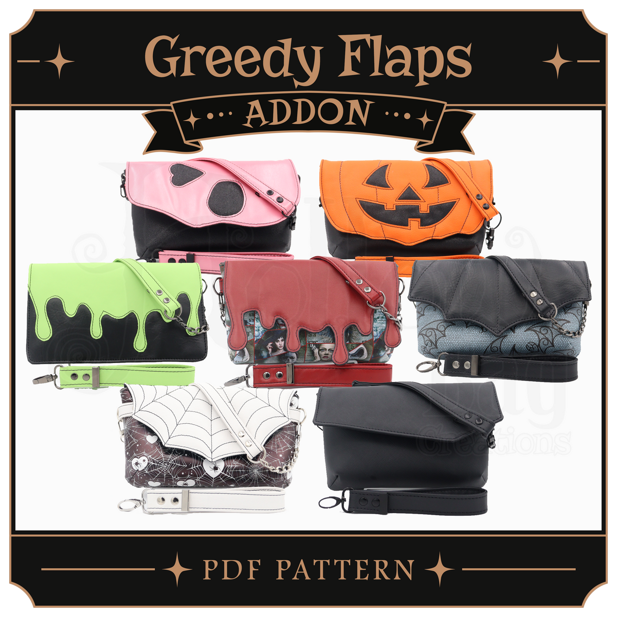 PATTERN - The Greedy Clutch Spooky Flap Add-on Pack