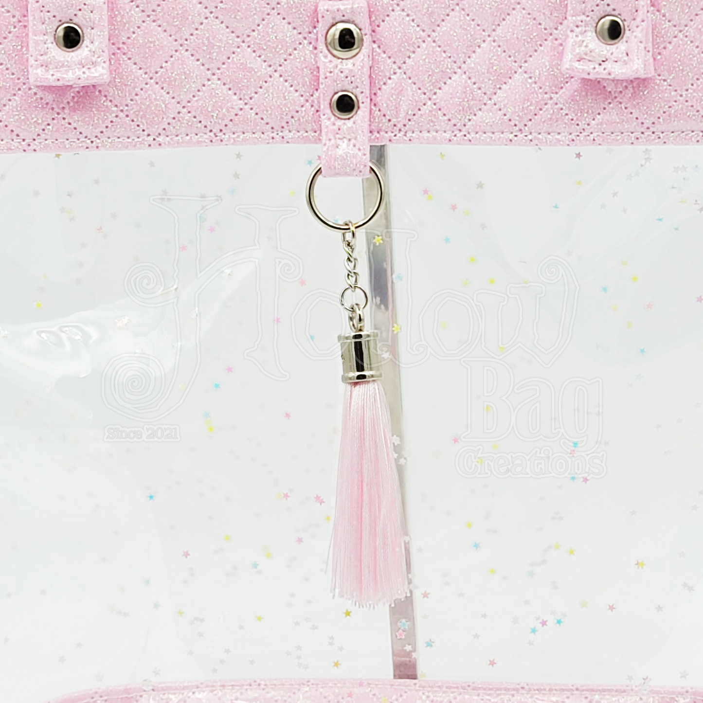 Clear Tote w/pouch - Pink Marshmallow